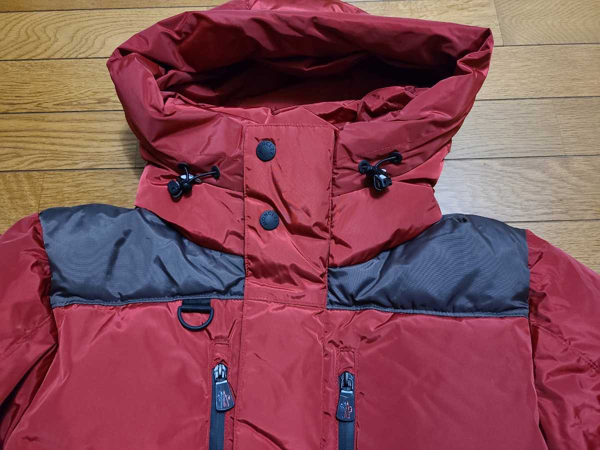 MONCLER 超美品 1サイズ S～Mサイズ モンクレール グルノーブル 雪山仕様 ダークレッド×ダークブラウン ダウンジャケット _画像8