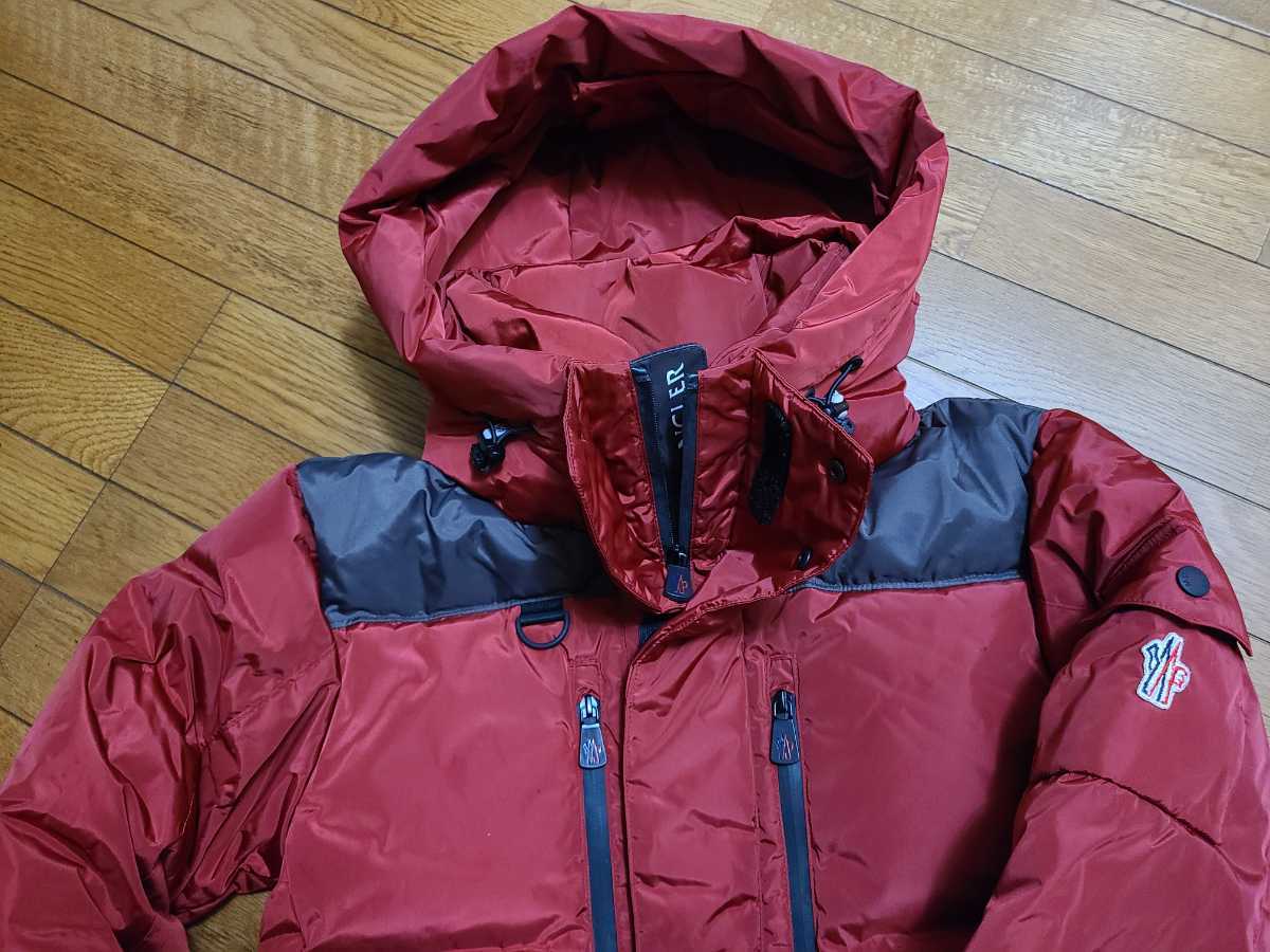 MONCLER 超美品 1サイズ S～Mサイズ モンクレール グルノーブル 雪山仕様 ダークレッド×ダークブラウン ダウンジャケット _画像9