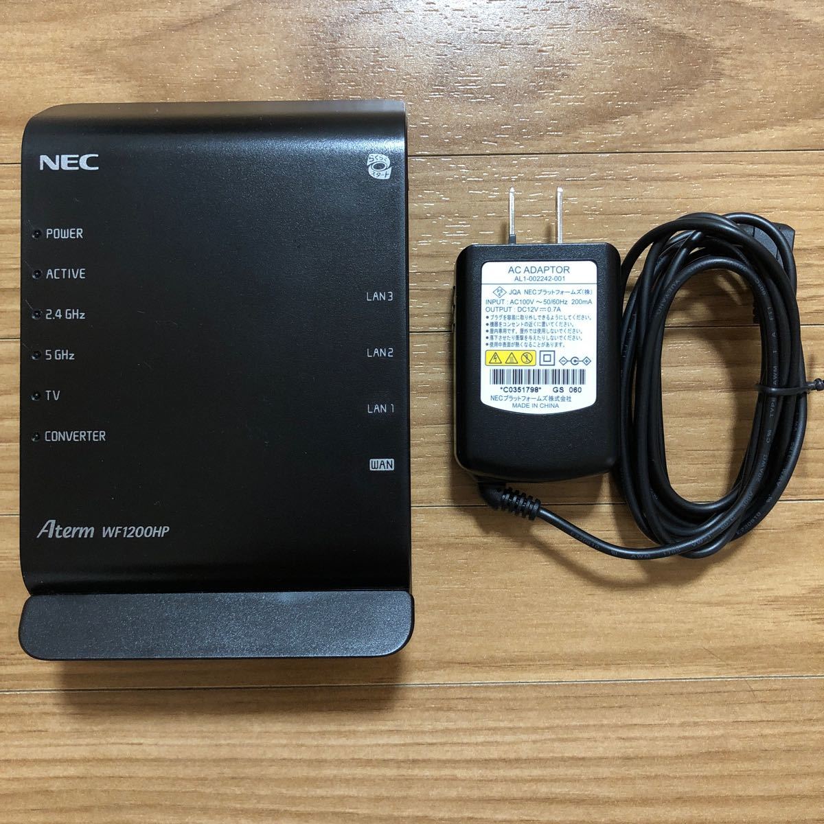 11ac対応 NEC無線LANルーター 中継機能 Wi-Fi AtermWF1200HP
