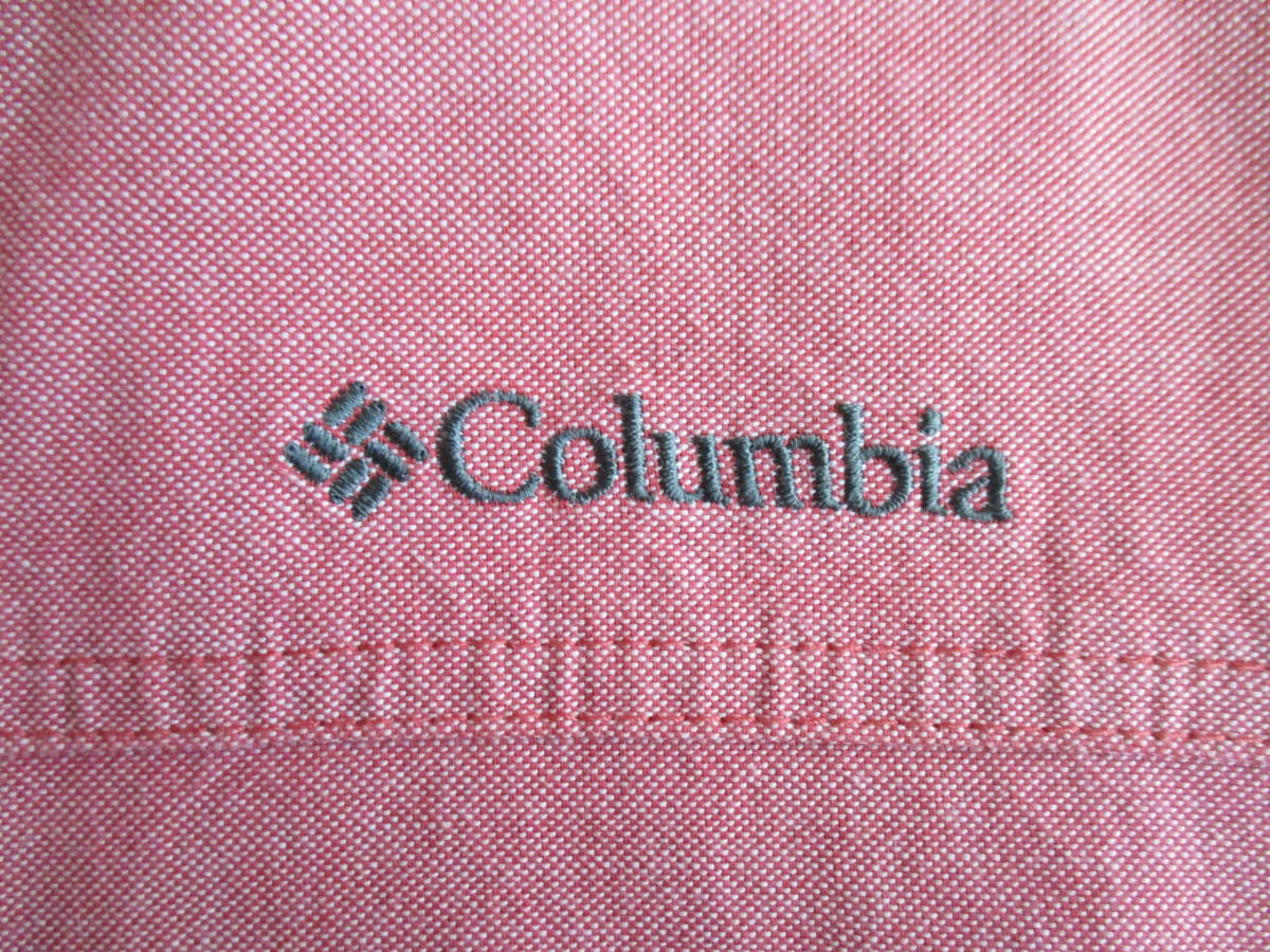 古着 中古 コロンビア パーカー レディース Mサイズ Lサイズ 赤 レッド ピンク columbia ジップアップ 薄手 キャンバス生地 送料無料