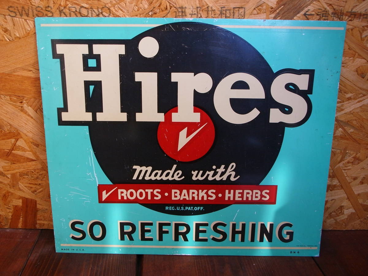 USA ビンテージ コレクティブル Hires Root Beer Embossed Tin