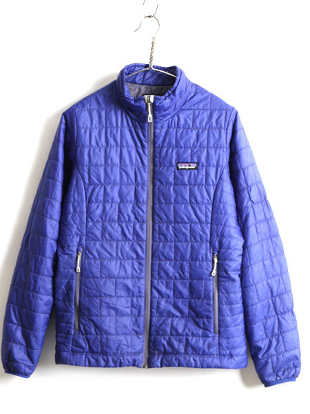 16年製 ■ パタゴニア ナノパフ ジャケット ( レディース M ) 古着 フルジップ 中綿 ナイロン プリマロフト ジャンパー PATAGONIA ブルー