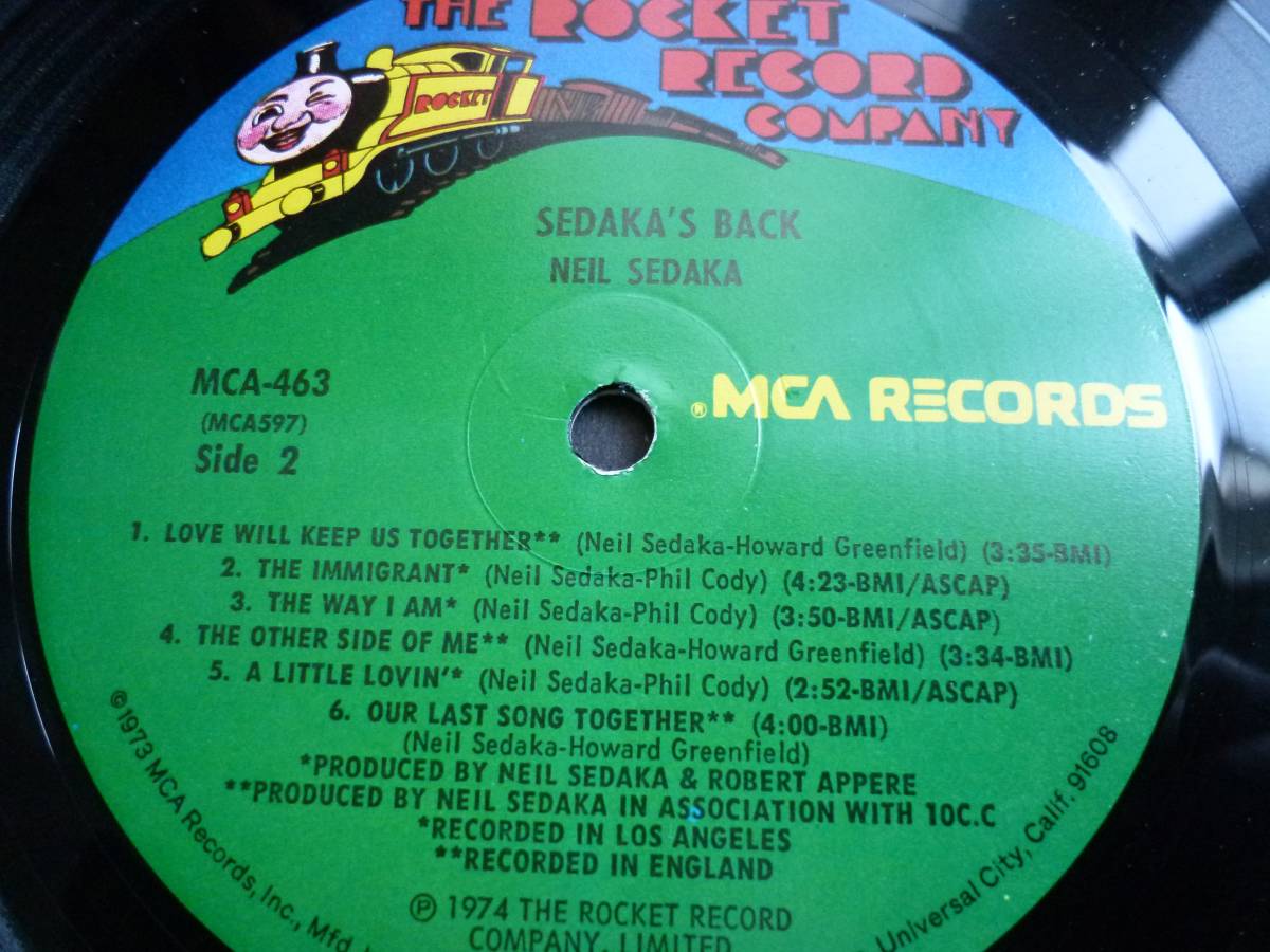 Neil Sedaka『Sedaka's Back』LP Soft Rock ソフトロック_画像4