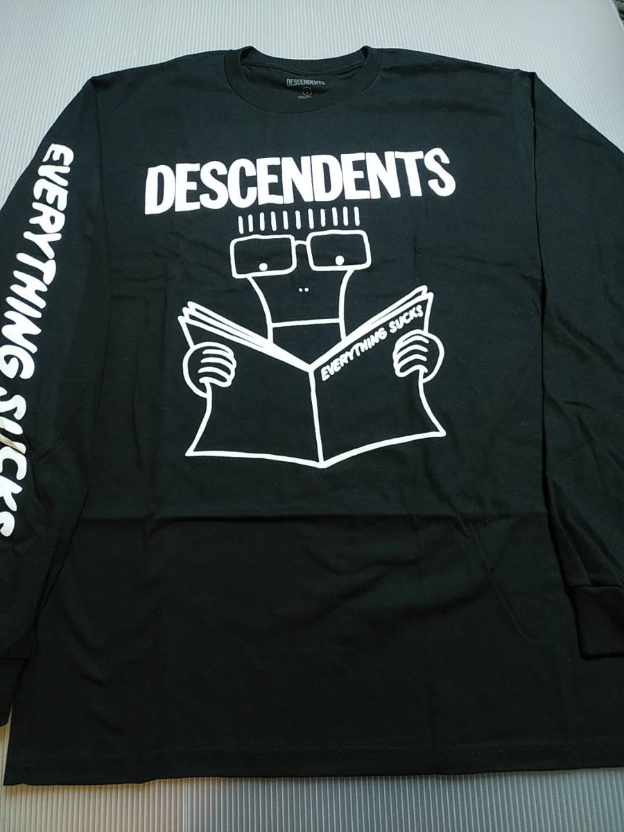 【正規取扱店】 DESCENDENTS sentence life fugazi threat minor flag black brains bad du husker 7seconds / ロンT 黒L Sucks Everything 長袖Tシャツ Tシャツ 【正規取扱店】 DESCENDENTS sentence life fugazi threat minor flag black brains bad du husker 7seconds / ロンT 黒L Sucks Everything 長袖Tシャツ Tシャツ