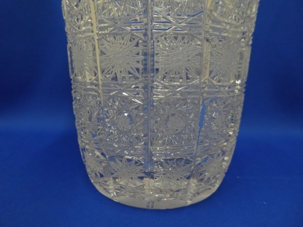 B01312★BOHEMIA GLASS ボヘミア クリスタル 500PK 花瓶 / 高級シリーズ ガラス ハンドカット 中 小 フラワーベース 工芸 チェコ 置物