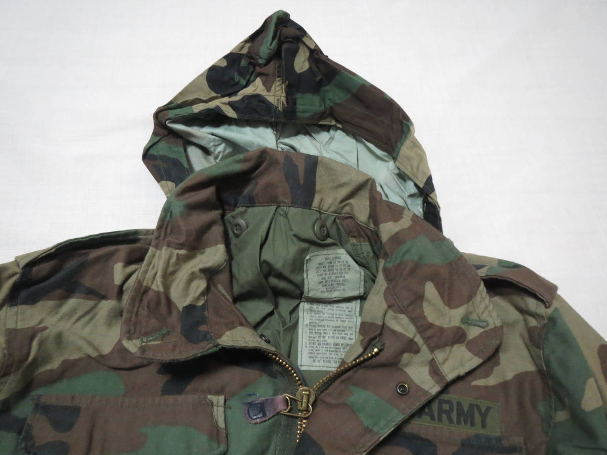 実物 アメリカ陸軍 US.ARMY M-65ウッドランド フィールド ジャケット サイズ SMALL REGULAR ファッション キャンプ 登山 ハイキング_画像10