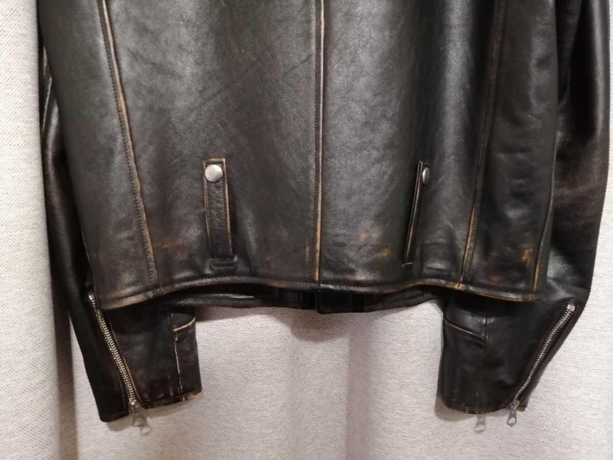 GOLDEN GOOSE レザー ライダースジャケット 加工 サイズxs(日本サイズ