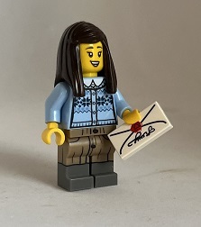 即決 新品 未使用　レゴ LEGO ミニフィグ 　ミニフィギュア 　シティ　手紙を持った女の子　長い髪の女の子_画像2