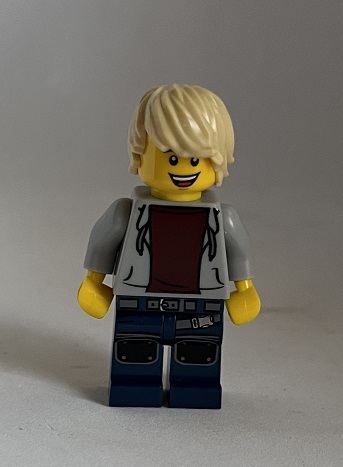 即決 新品 未使用　レゴ LEGO ミニフィグ ミニフィギュア　パーカーの男の人　笑顔の男の子_画像1