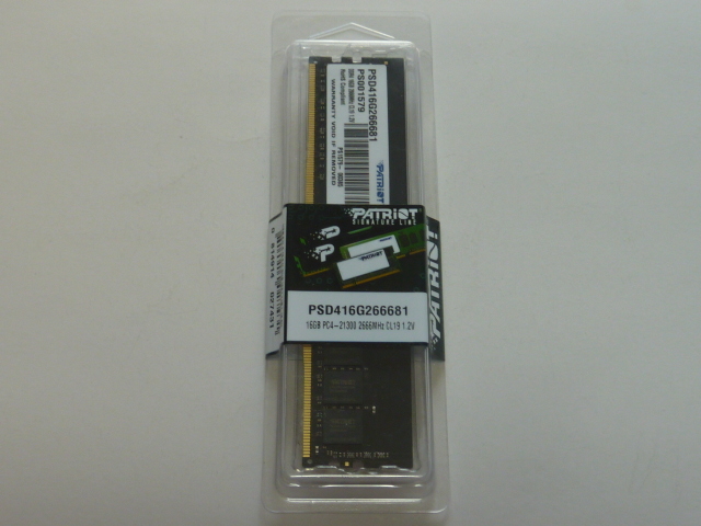 メモリ デスクトップ用 PATRIOT DDR4-2666 PC4-21300 16GB PSD416G266681 未開封、未使用品です