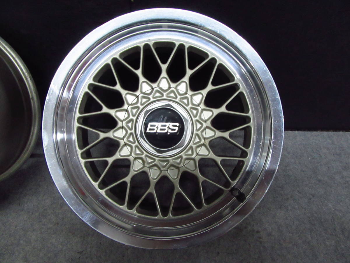 少４H 深リム絶版 BBS RG 15インチ 良品 AE86 レビン トレノ 180SX ソアラ レパード 13シルビア 旧車 PCD加工にも_画像3