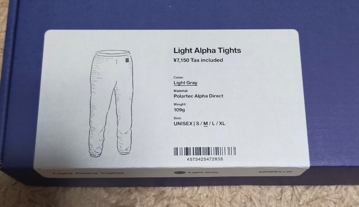 PayPayフリマ｜山と道 Light Alpha Tights ライトアルファタイツ Mサイズ
