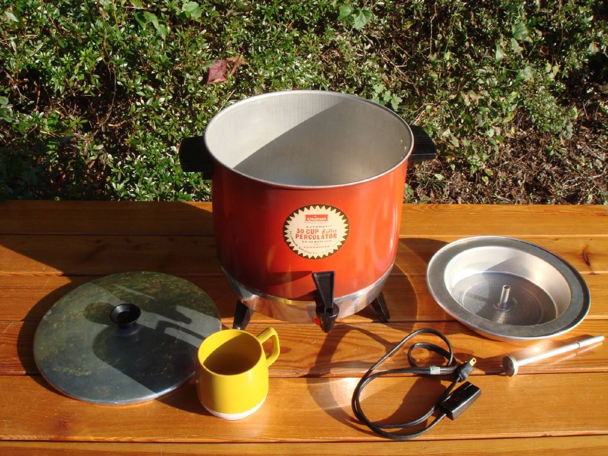 入手困難★箱付Vintage【Aluminum Specialty】お宝★Chlton Aluminum 30 Cupパーコレーター★稀少Made in U.S.A.♪ 入手困難☆箱付Vintage【Aluminum Specialty】お宝☆Chlton