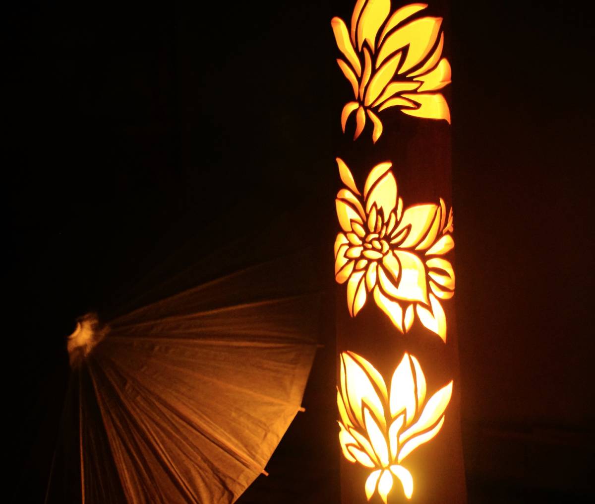 竹灯り・竹あかり・竹灯籠・竹灯篭・竹ランプ ～～ 大型・癒しの灯り
