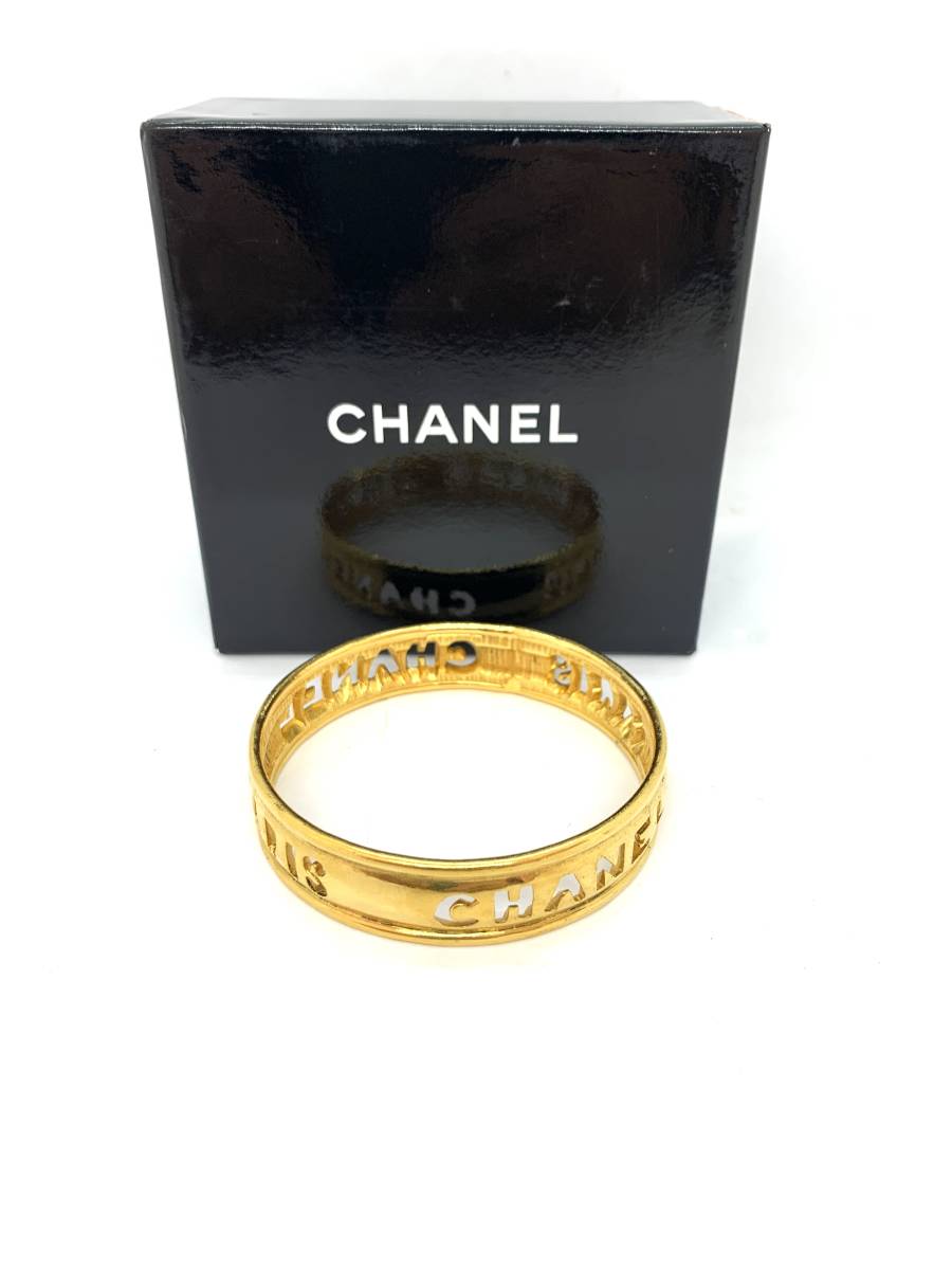 ヴィンテージ良品☆CHANEL シャネル バングル ゴールド ブレスレット