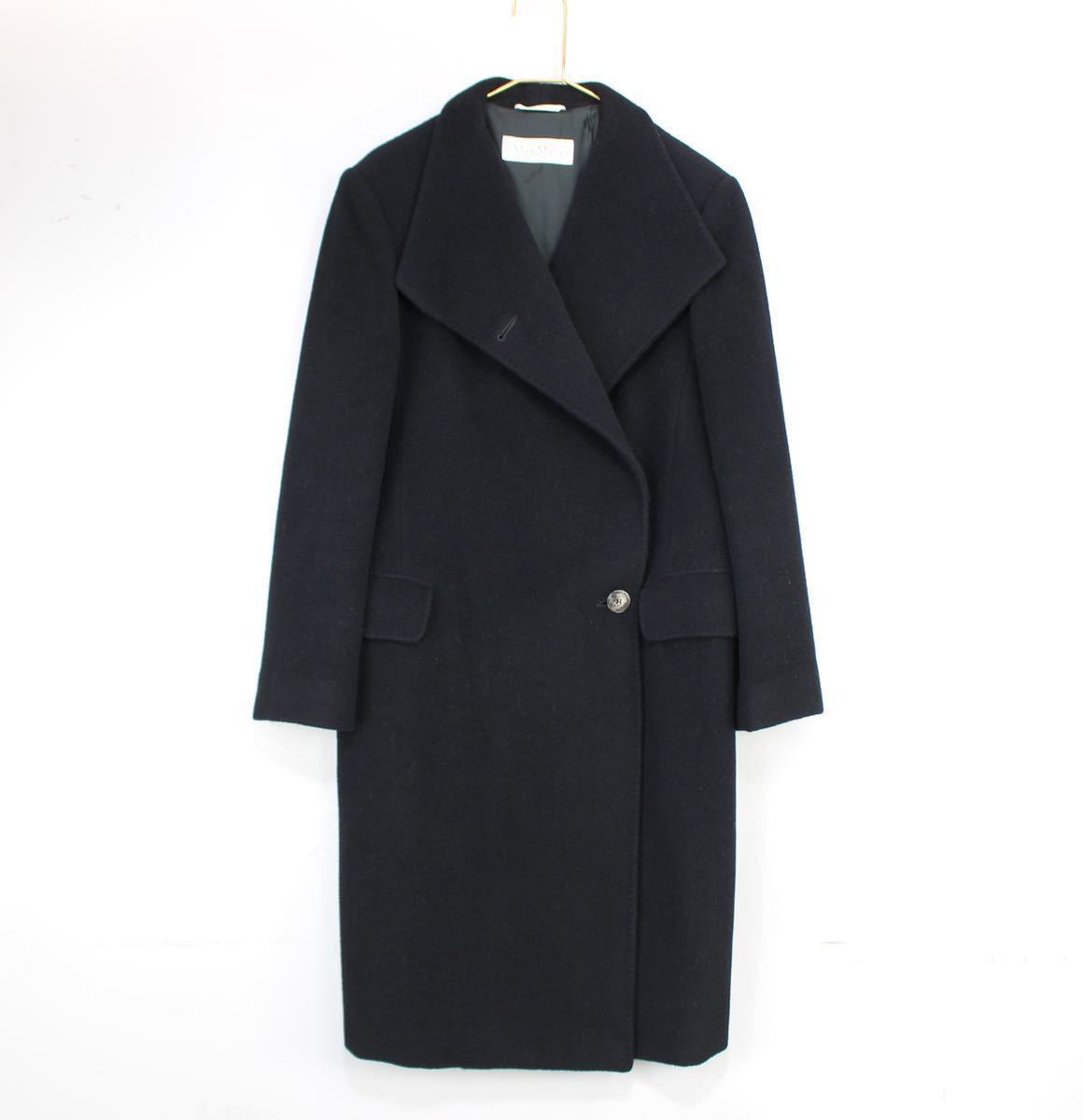 MAX MARA CASHMERE BREND WOOL DESIGN COAT MADE IN ITALY/マックスマーラカシミヤ混ウールデザインコート