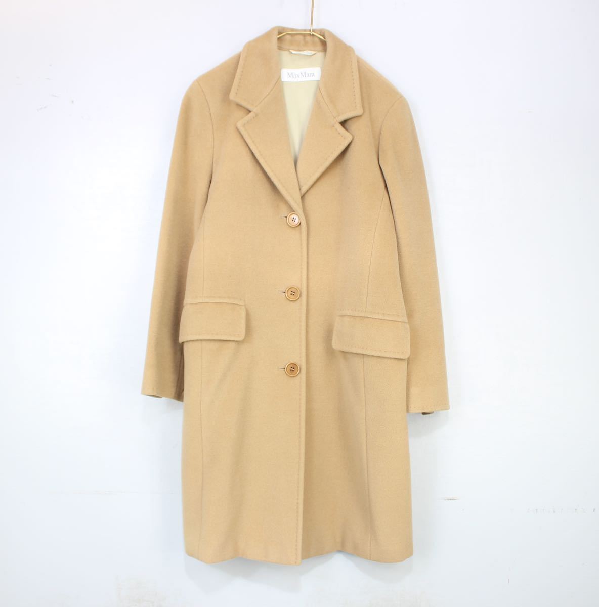 MAX MARA WOOL CHESTERFIELD COAT MADE IN ITALY/マックスマーラウールチェスターフィールドコート