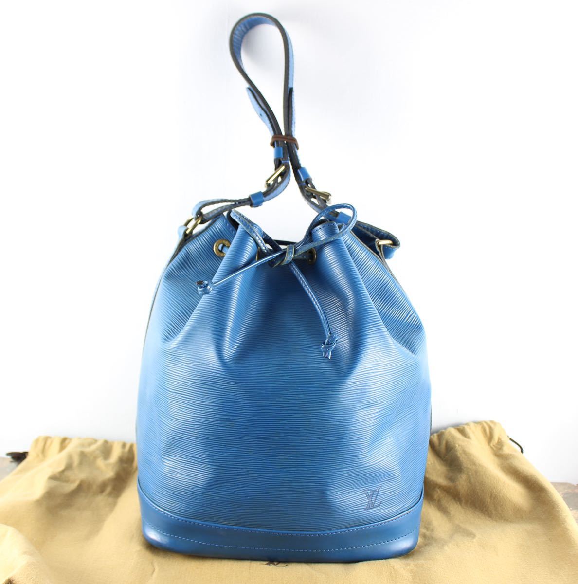 LOUIS VUITTON M44005 AR0924 LEATHER DRAWSTRING SHOULDER BAG MADE IN FRANCE/ルイヴィトンエピノエレザー巾着ショルダーバッグ_画像1