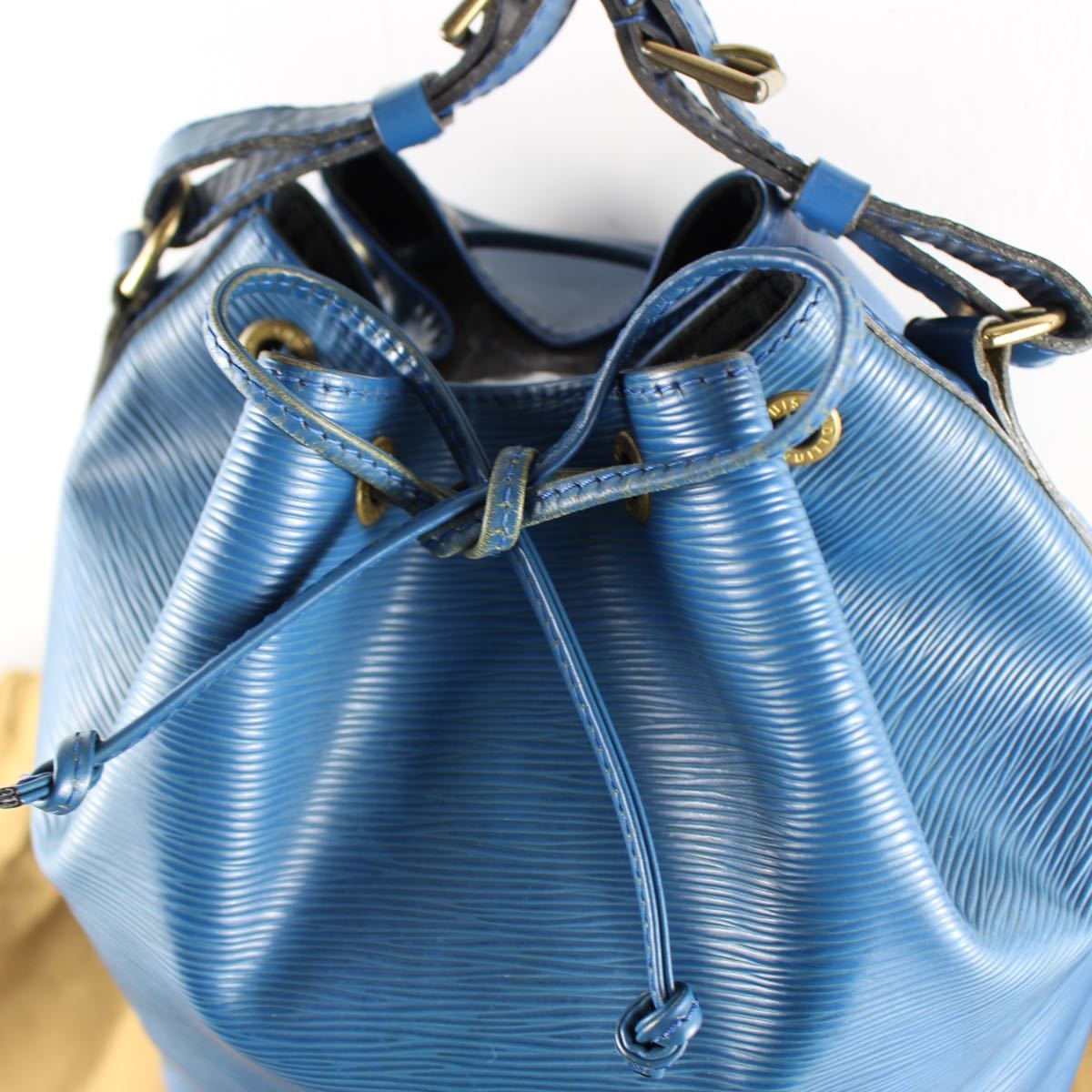 LOUIS VUITTON M44005 AR0924 LEATHER DRAWSTRING SHOULDER BAG MADE IN FRANCE/ルイヴィトンエピノエレザー巾着ショルダーバッグ_画像2