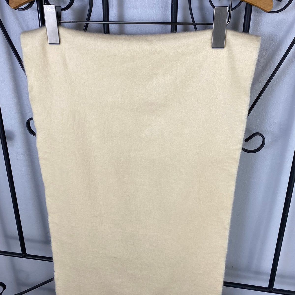HERMES LOGO CASHMERE100% MUFFLER MADE IN SCOTLAND/エルメスロゴカシミヤ100%マフラー ② 5