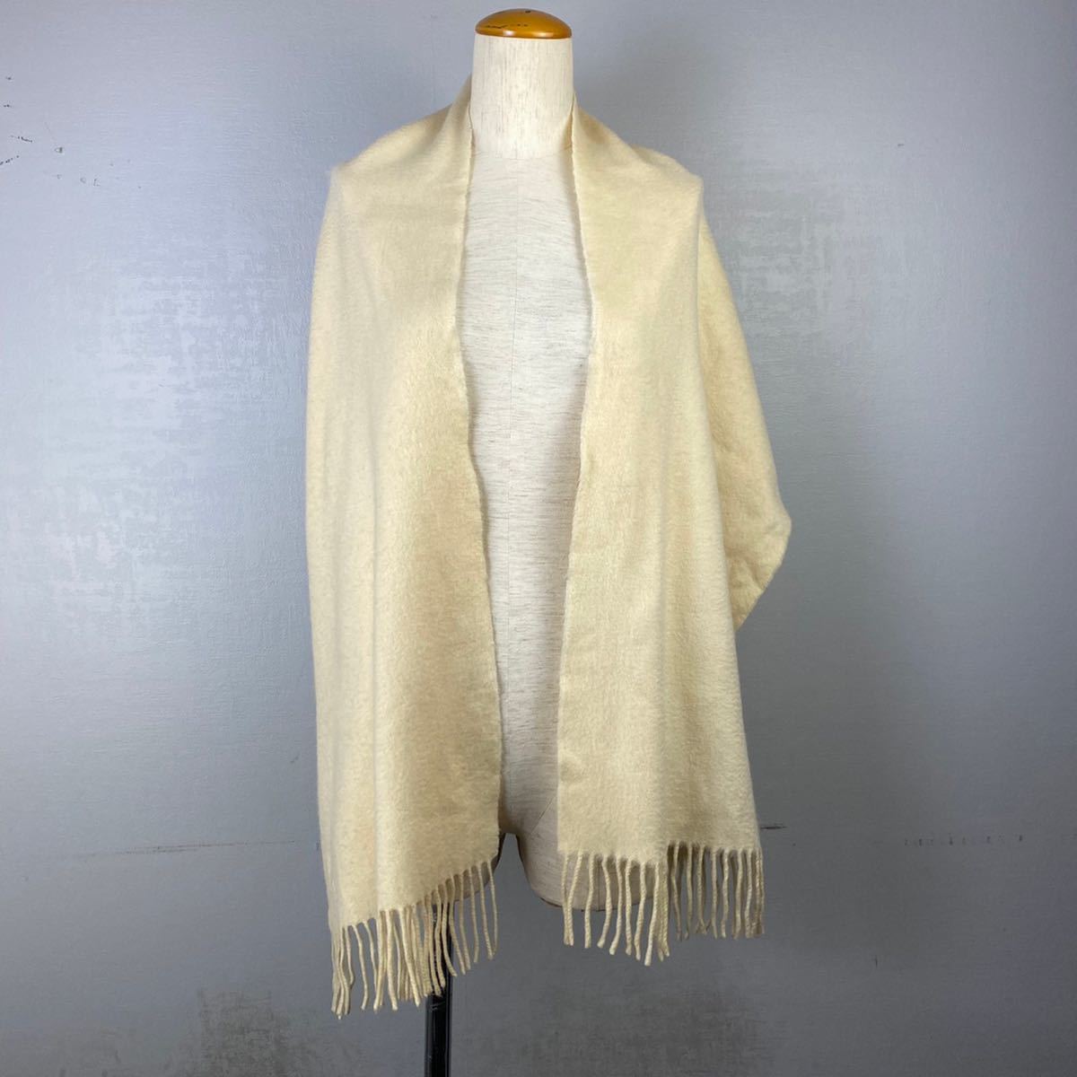 HERMES LOGO CASHMERE100% MUFFLER MADE IN SCOTLAND/エルメスロゴカシミヤ100%マフラー ② 3