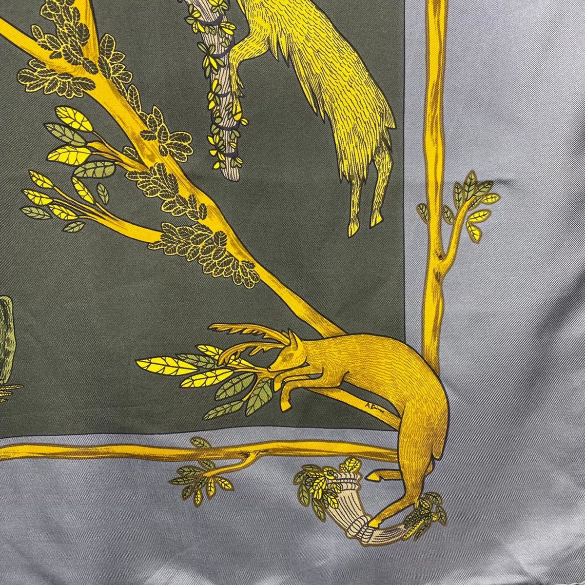 HERMES SILK100% ALPHABET LARGE SIZE SCARF MADE IN FRANCE/エルメス