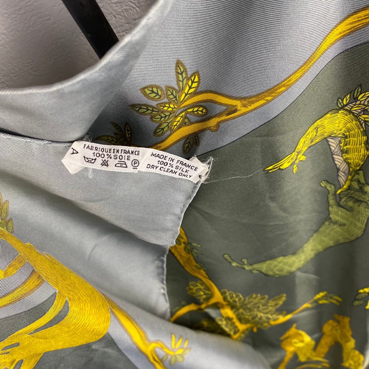 HERMES SILK100% ALPHABET LARGE SIZE SCARF MADE IN FRANCE/エルメス