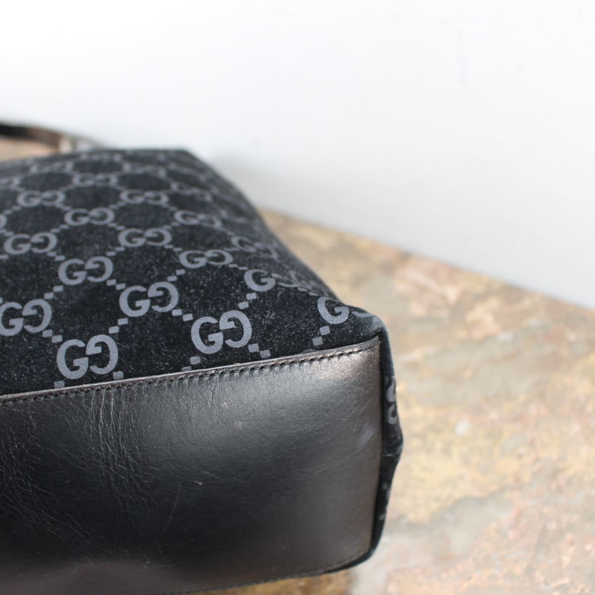 GUCCI GG PATTERNED EMBOSSED SEMI SHOULDER BAG MADE IN ITALY/グッチ