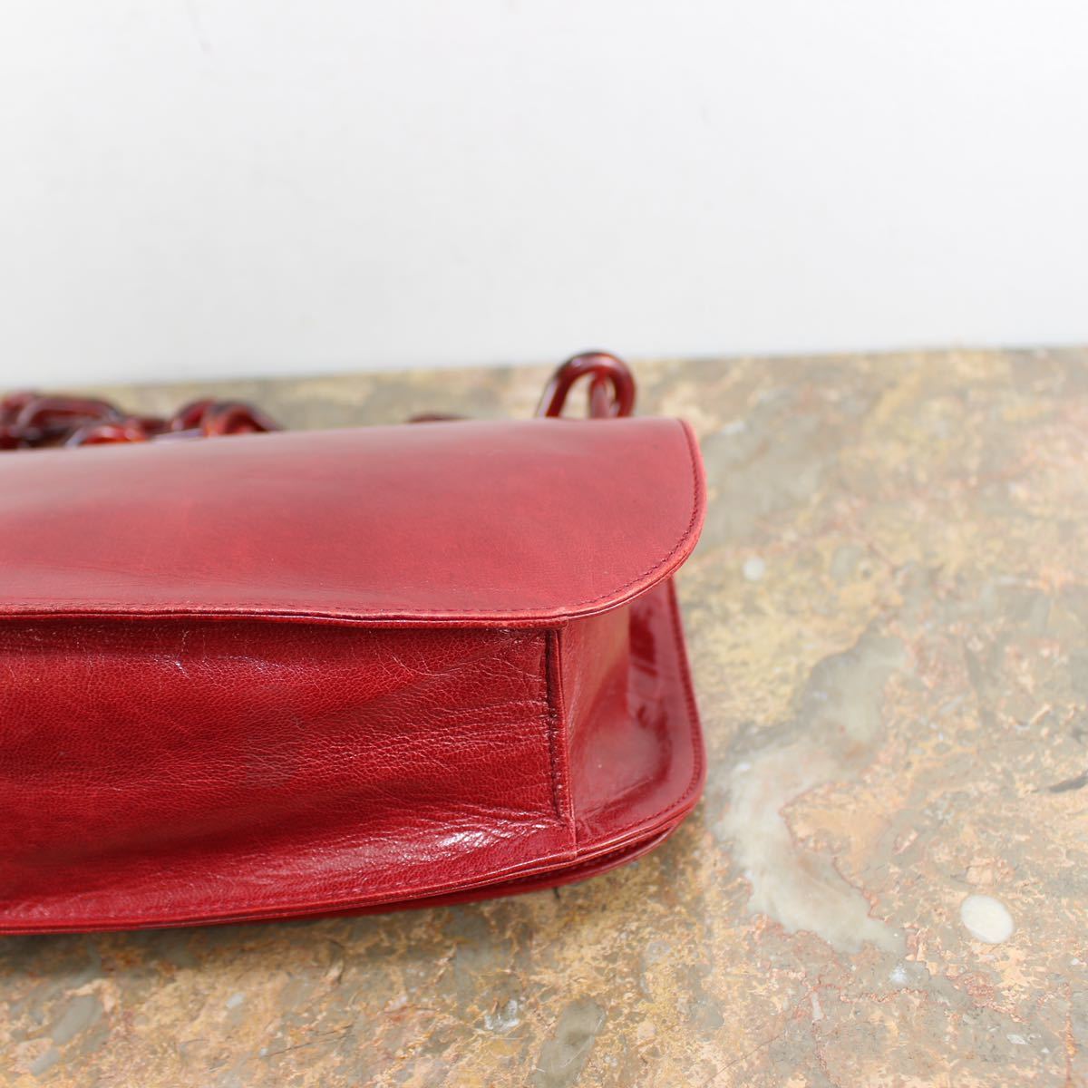 PRADA LOGO LEATHER CHAIN SHOULDER BAG MADE IN ITALY/プラダロゴ