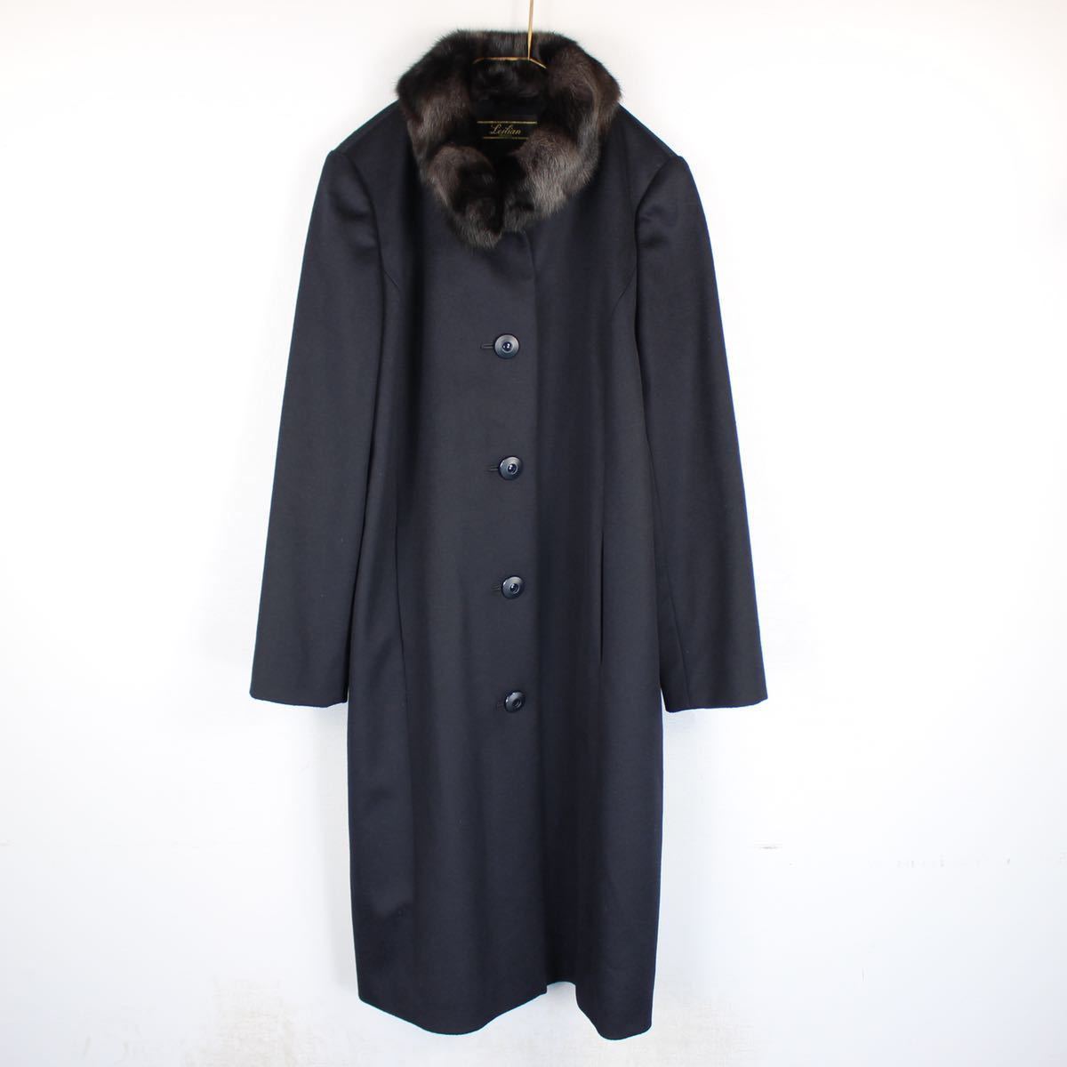 LEILIAN CASHMERE100% SQUIRREL FUR LONG COAT MADE IN JAPAN/レリアン