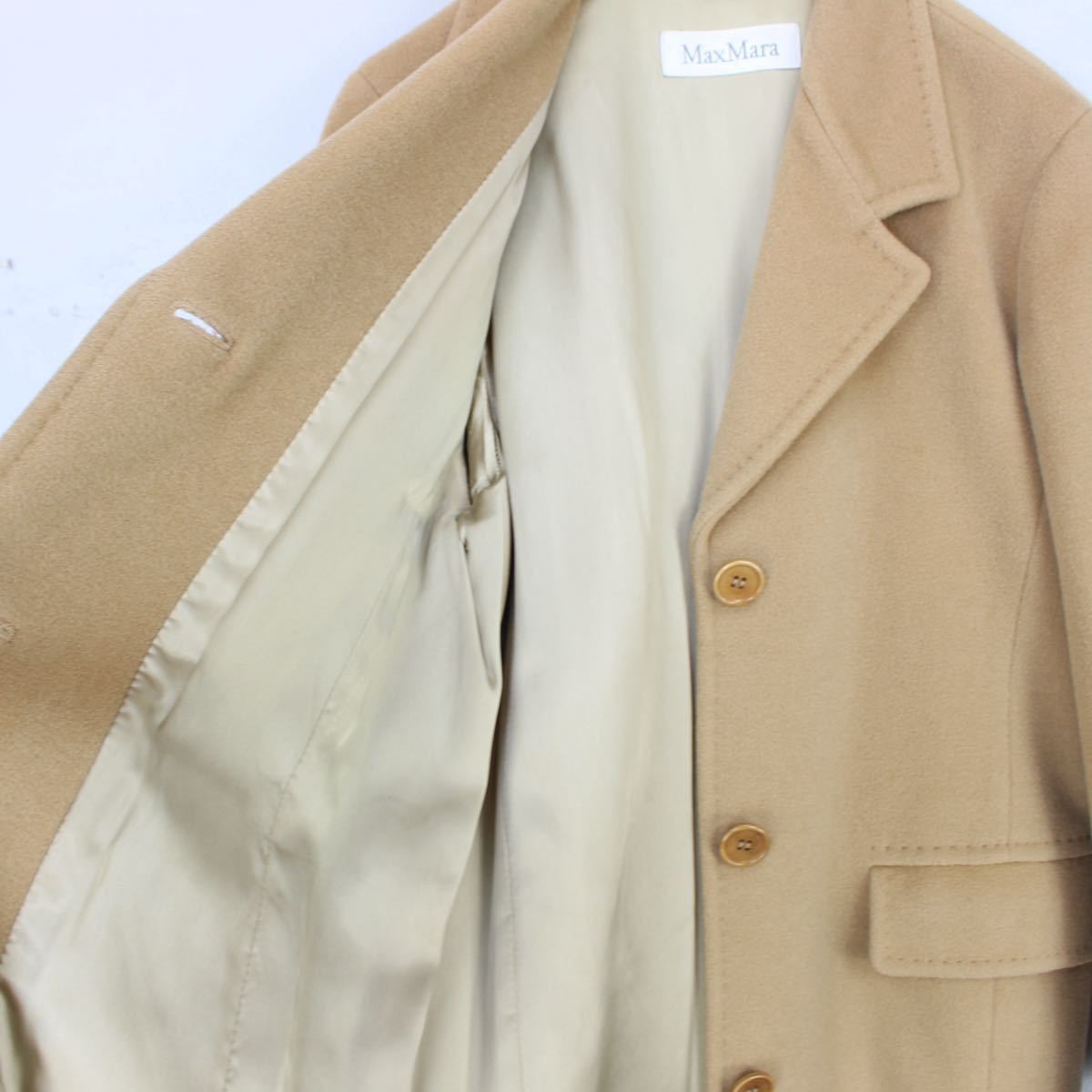 MAX MARA WOOL CHESTERFIELD COAT MADE IN ITALY/マックスマーラウールチェスターフィールドコート