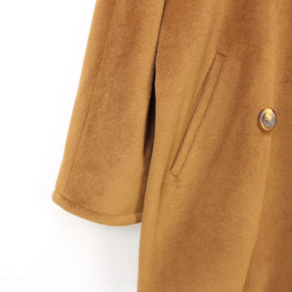 MAX MARA CASHMERE BREND WOOL OVER COAT MADE IN ITALY/マックスマーラカシミヤ混ウールオーバーコート_画像6