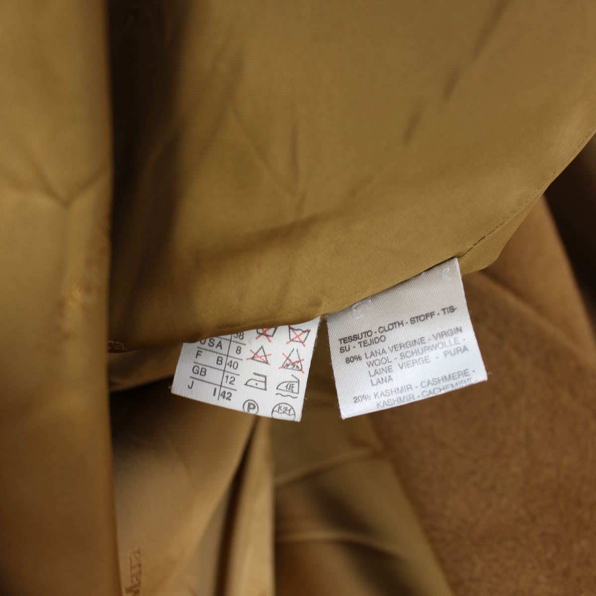 MAX MARA CASHMERE BREND WOOL OVER COAT MADE IN ITALY/マックスマーラカシミヤ混ウールオーバーコート_画像9