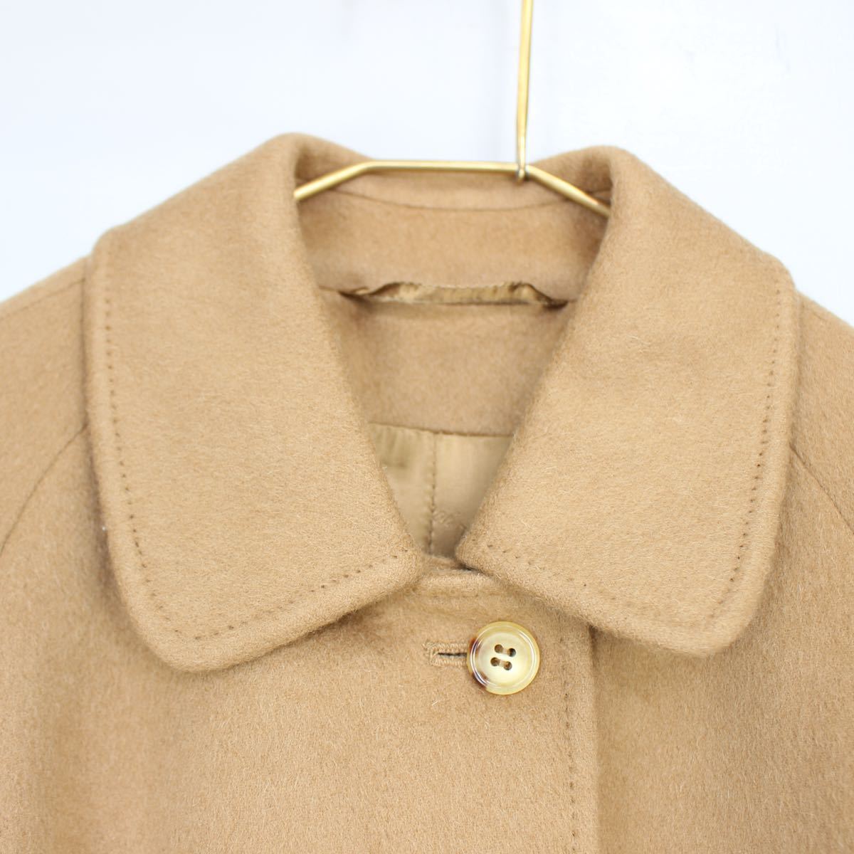 Aquascutum CASHMERE100% BELTED BALMACAAN COAT MADE IN ENGLAND