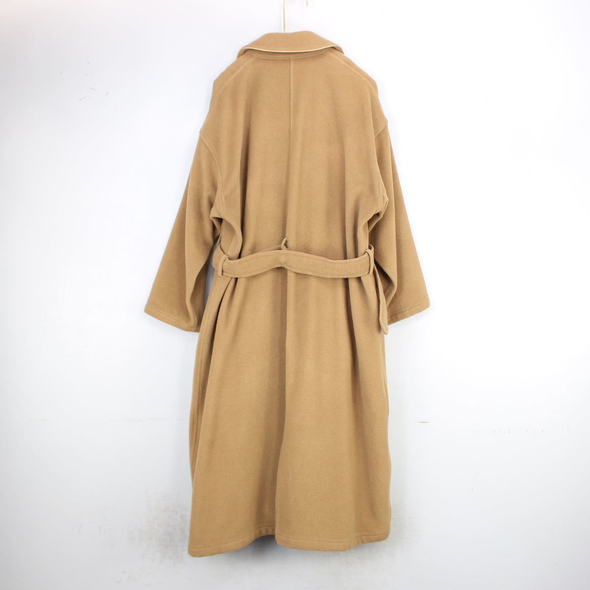 Y's YOHJI YAMAMOTO WOOL BELTED LONG COAT MADE IN JAPANワイズヨウジヤマモトウールベルテッドロングコート_画像4