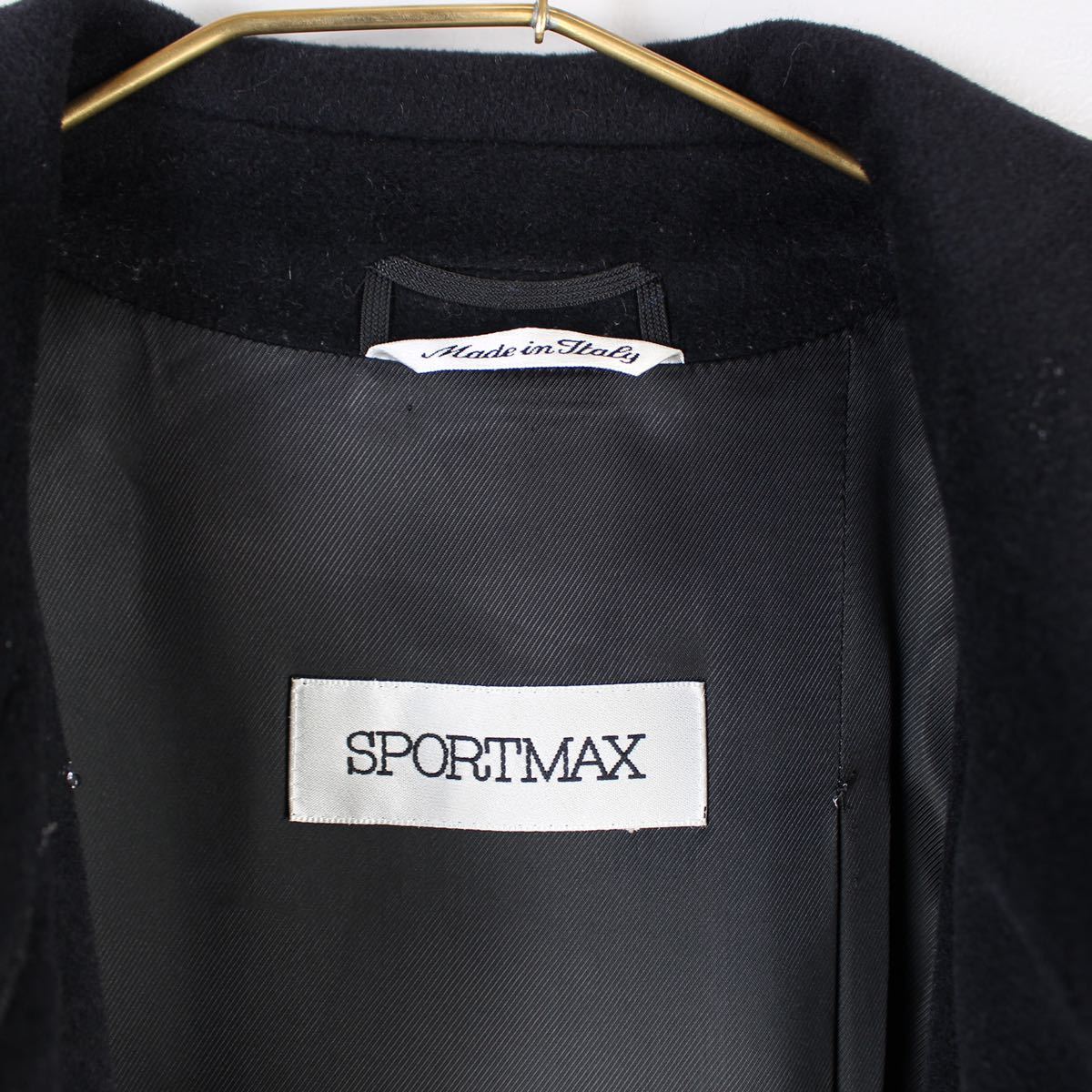 SPORTMAX MAX MARA ANGORA CASHMERE BREND WOOL COAT MADE IN ITALY/スポーツマックスマックスマーラアンゴラカシミヤ混ウールコート_画像9