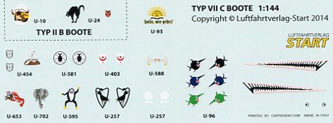 1/144 Startデカール　Uボート ⅡB、ⅦC型_画像5