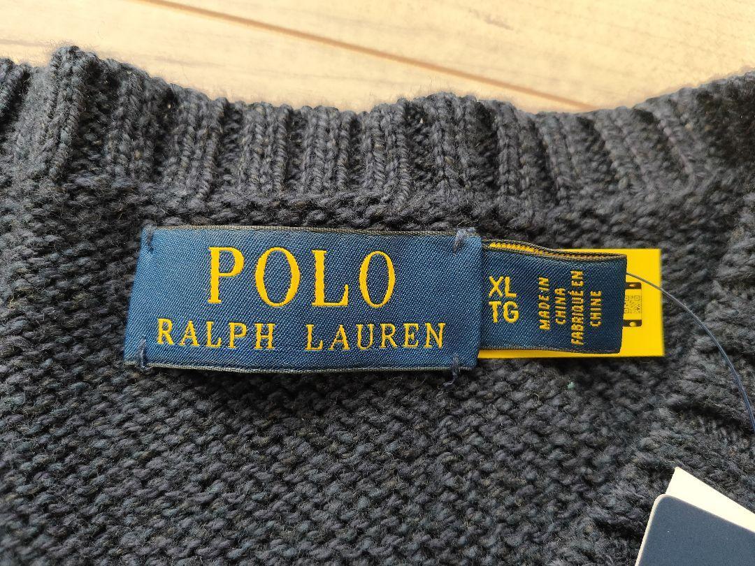 XL 新品！ラルフローレン ポロベアー ポロベア RL-93 コットンニット セーター ニット 紺 ネイビー NAVY POLO BEAR 1993 1992 92_画像5