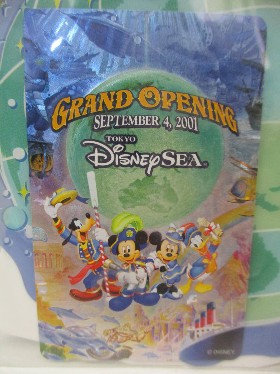  Tokyo Disney si- Grand open memory GRAND OPENING telephone card unused 50 frequency out sack damage equipped 