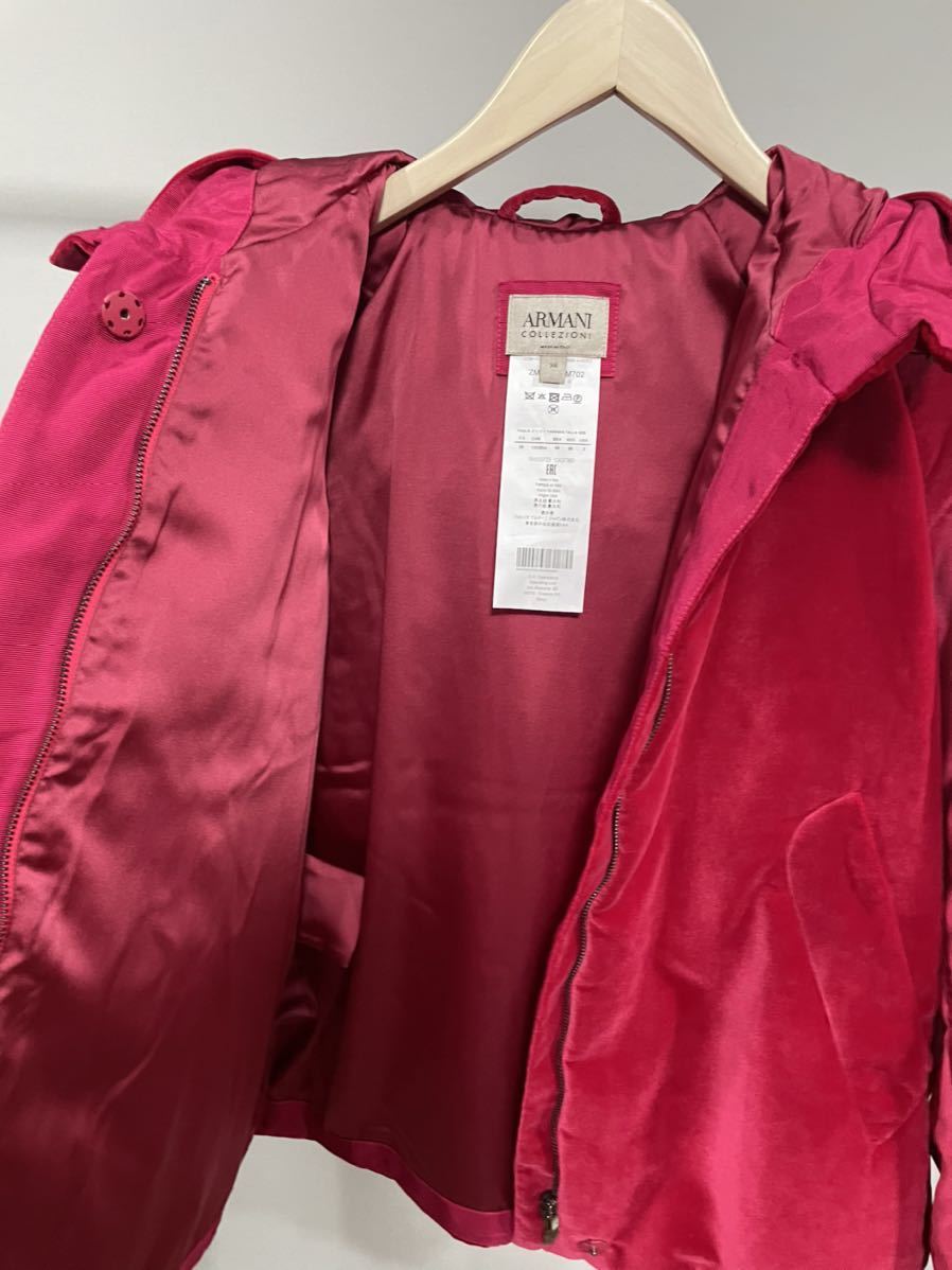  new goods unused ultimate beautiful goods Armani ARMANI COLLEZIONI coat outer red 