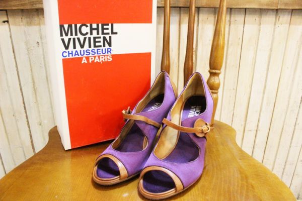 新作ウエア Y49☆MICHEL VIVIEN/ミッシェルヴィヴィアン サテン×レザー