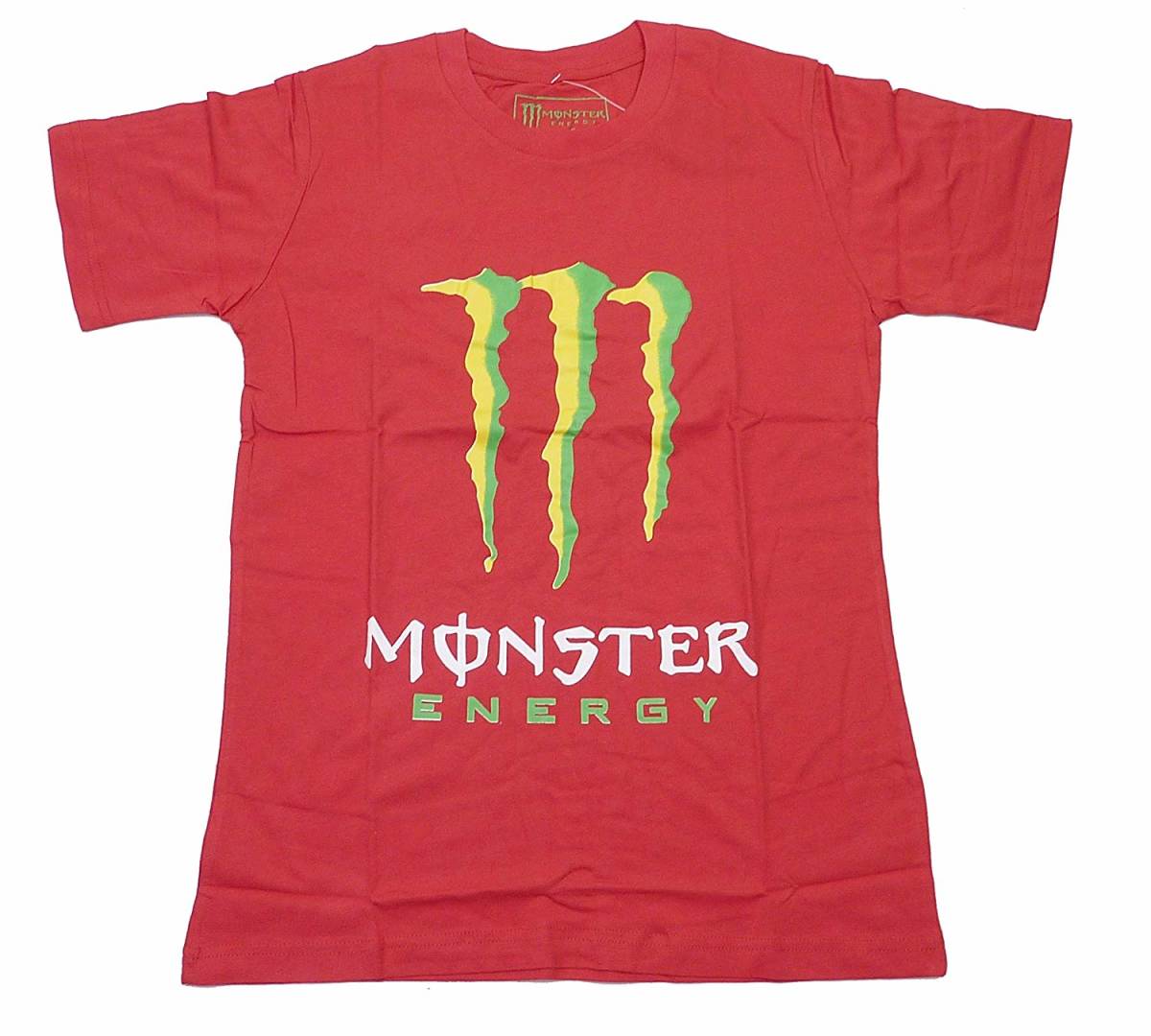 MONSTER ENERGY モンスターエナジー Mロゴ 半袖Tシャツ（レッド）(XL)【並行輸入品】_画像1