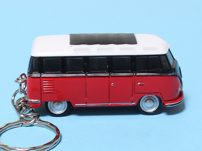 **VW Volkswagen Type 2 Bus* Volkswagen Type 2 bus * red / white * minicar * key holder * accessory **