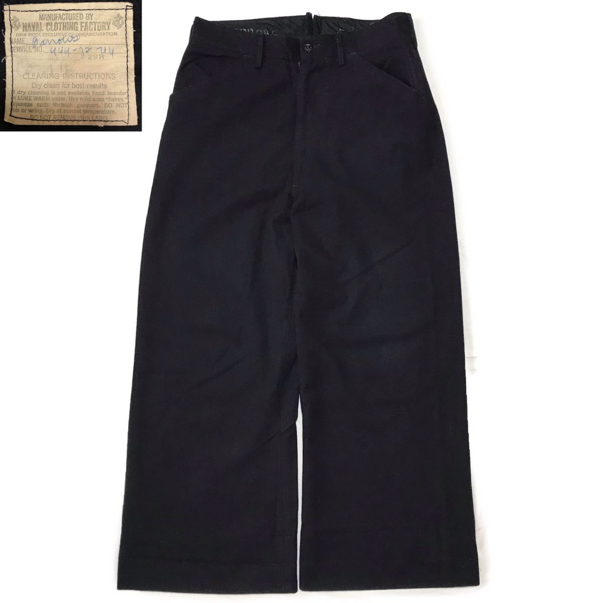 50s U S NAVY ウール パンツ 29R WALDES ジッパー ビンテージ 50s U S NAVY ウール パンツ 29R WALDES ジッパー ビンテージ