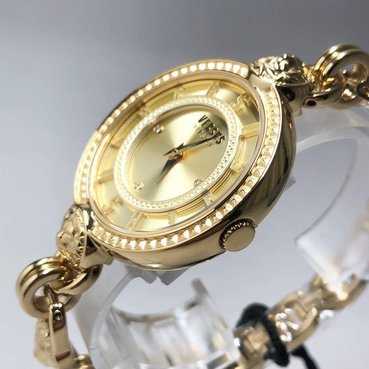新品】ヴェルサス/ヴェルサーチ ゴールド クォーツ レディース高級