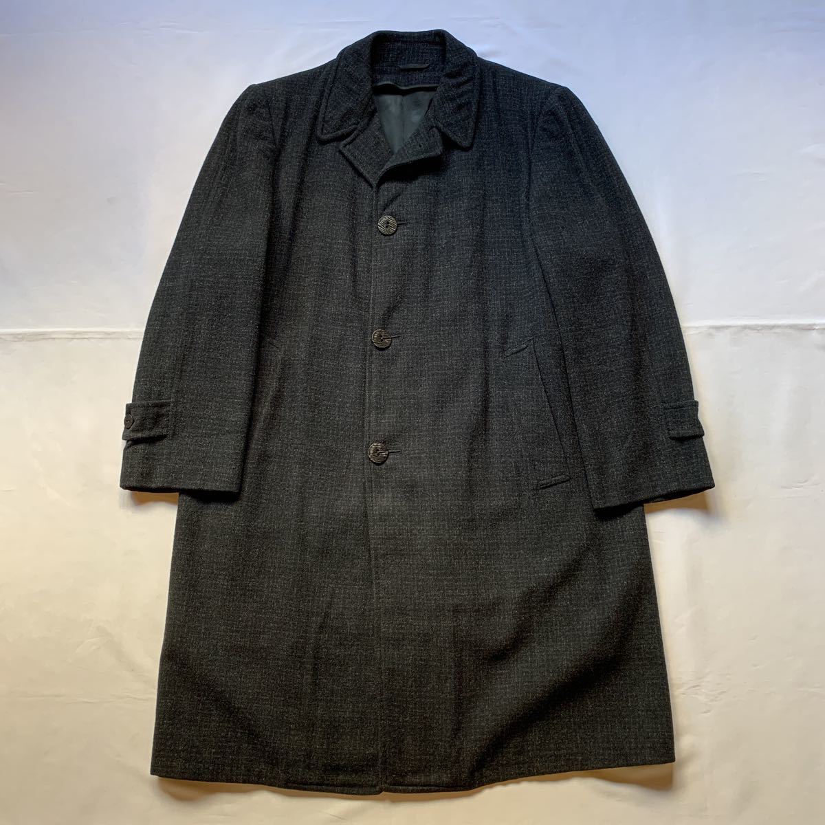 ~60s Robert Hall WOOL CHESTER COAT ヴィンテージ ビンテージ ウールチェスターコート カスリ柄 ROCKABILLY ロカビリー 50s 送料無料_画像2