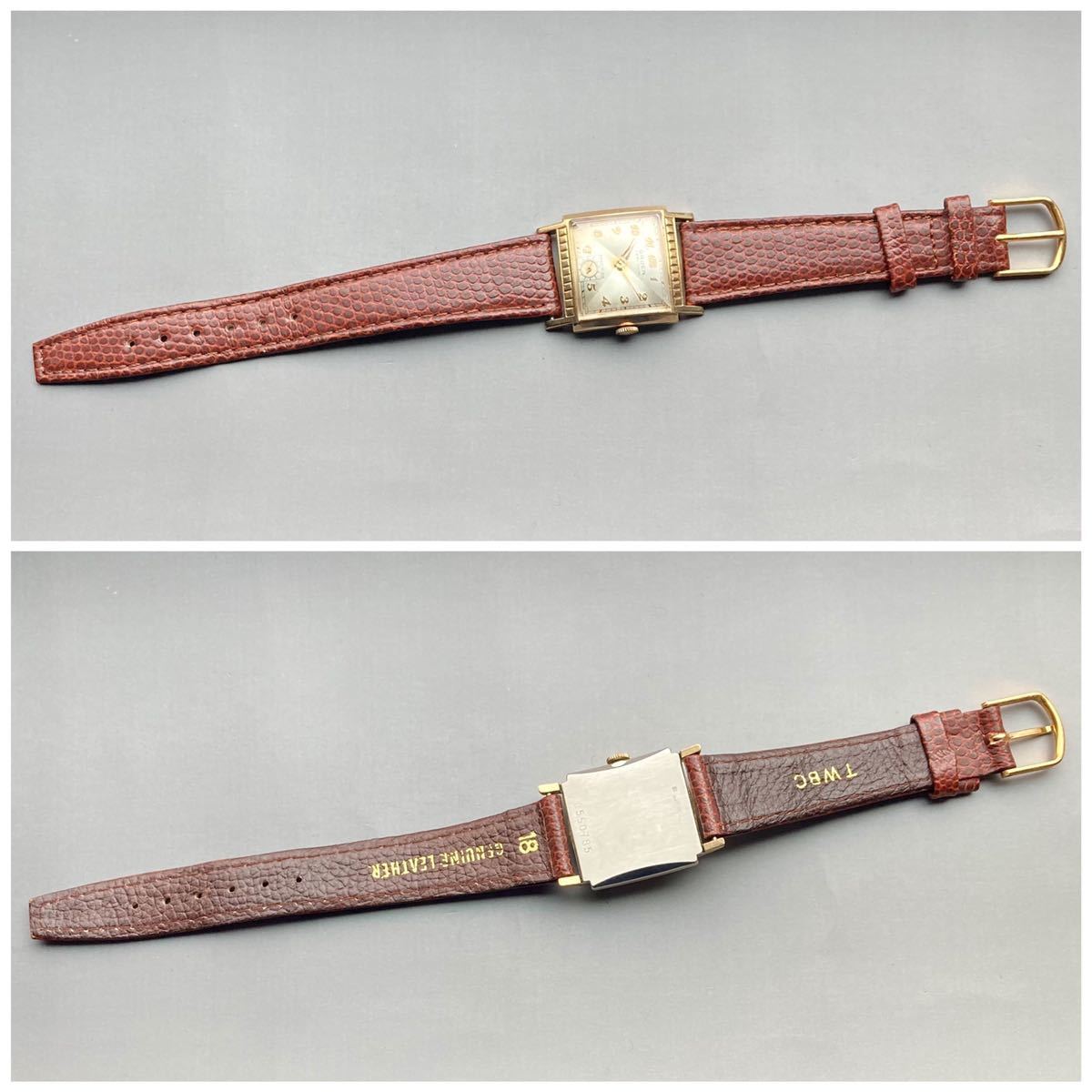 【美品・動作良好】グリュエン アンティーク 腕時計 1940年代 手巻き メンズ GRUEN ケース26㎜ ビンテージ ウォッチ 男性 スクエア cal.425_画像6