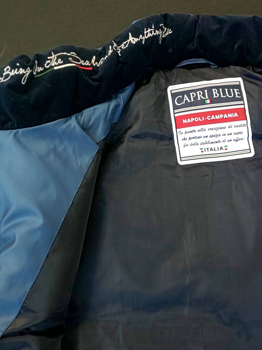 CAPRI カプリ 新品 SALE!! 60%OFF 特別価格 送料無料 ダウン ベスト アウター ブランド Mサイズ ゆったり 7131-9003 ブルー_画像8