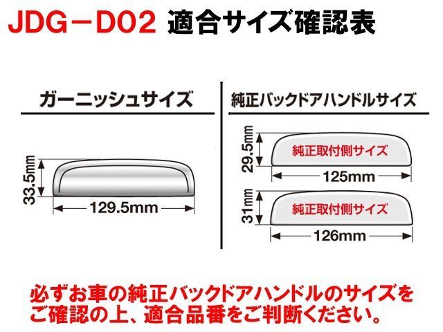 ＪＤＭ バックドアハンドルガーニッシュ クローム タントエグゼ 09.12～14.10 L455.465S_画像4