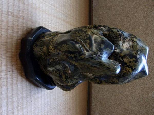 菊化石のような感じの縦型の鑑賞石　検索　骨董時代貿易大陸中国_画像1